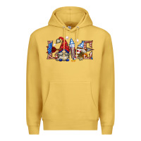 Antique Gold love 4th july with gnome billie wilder Premium Hoodie - texasbilliewilder