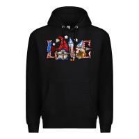 Black love 4th july with gnome billie wilder Premium Hoodie - texasbilliewilder