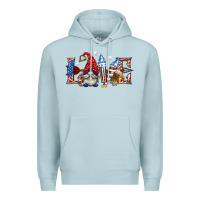 Blue Mist love 4th july with gnome billie wilder Premium Hoodie - texasbilliewilder