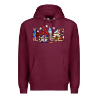 Burgundy love 4th july with gnome billie wilder Premium Hoodie - texasbilliewilder