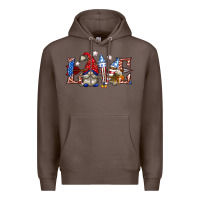 Coffee love 4th july with gnome billie wilder Premium Hoodie - texasbilliewilder