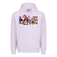 Lilac love 4th july with gnome billie wilder Premium Hoodie - texasbilliewilder
