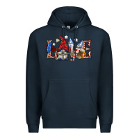 Navy love 4th july with gnome billie wilder Premium Hoodie - texasbilliewilder