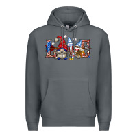 Rock love 4th july with gnome billie wilder Premium Hoodie - texasbilliewilder