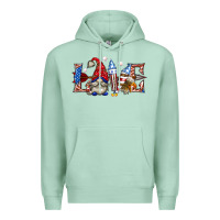 Seafoam love 4th july with gnome billie wilder Premium Hoodie - texasbilliewilder