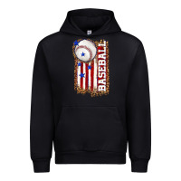 Foreset Green baseball american flag Urban Hoodie - texasbilliewilder