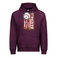 Mauve Wine baseball american flag Urban Hoodie - texasbilliewilder