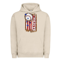 Pigment French Oak baseball american flag Urban Hoodie - texasbilliewilder