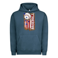 Pigment Midnight Navy baseball american flag Urban Hoodie - texasbilliewilder