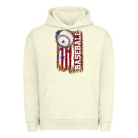 Pigment Pistachio baseball american flag Urban Hoodie - texasbilliewilder