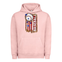 Pigment Salmon baseball american flag Urban Hoodie - texasbilliewilder