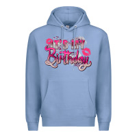 Colony Blue pink its my birthday Premium Hoodie - Zillion Design Studio