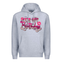 Heather Grey pink its my birthday Premium Hoodie - Zillion Design Studio