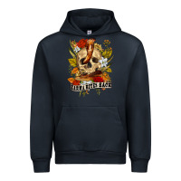 Navy karma bites back Urban Hoodie - RanaPortraitStore