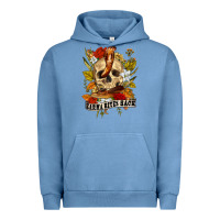 Pigment Pebble Blue karma bites back Urban Hoodie - RanaPortraitStore