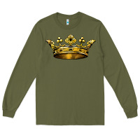 Army Green crown Long Sleeve Tee - BarkalooDesign