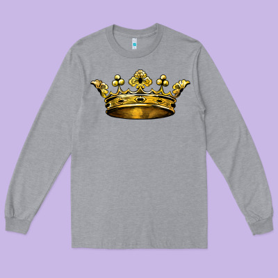 Crown Long Sleeve Tee Designed By Barkaloodesign