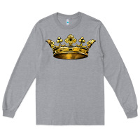 Heather Grey crown Long Sleeve Tee - BarkalooDesign