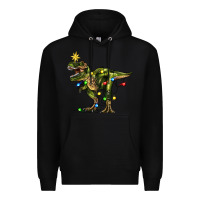 Black tree rex christmas Premium Hoodie - Zillion Design Studio