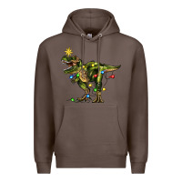 Coffee tree rex christmas Premium Hoodie - Zillion Design Studio