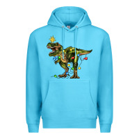 Ocean Blue tree rex christmas Premium Hoodie - Zillion Design Studio