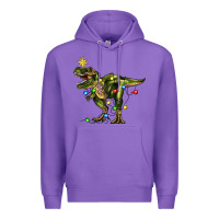 Purple tree rex christmas Premium Hoodie - Zillion Design Studio