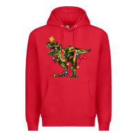 Red tree rex christmas Premium Hoodie - Zillion Design Studio