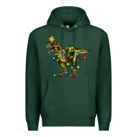 Sports Green tree rex christmas Premium Hoodie - Zillion Design Studio