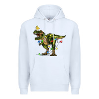 White tree rex christmas Premium Hoodie - Zillion Design Studio