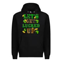 Black st patricks day lets get lucked up Premium Hoodie - RanaPortraitStore