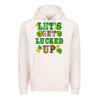 Pale Pink st patricks day lets get lucked up Premium Hoodie - RanaPortraitStore