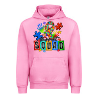 Fuchsia Pink support squad autism Urban Hoodie - Zillion Design Studio