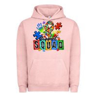 Pigment Salmon support squad autism Urban Hoodie - Zillion Design Studio