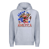 Heather Grey made in america Premium Hoodie - texasbilliewilder