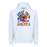 White made in america Premium Hoodie - texasbilliewilder