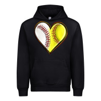 Black baseball and softball heart Urban Hoodie - texasbilliewilder