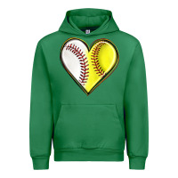 Emerald baseball and softball heart Urban Hoodie - texasbilliewilder