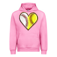 Fuchsia Pink baseball and softball heart Urban Hoodie - texasbilliewilder
