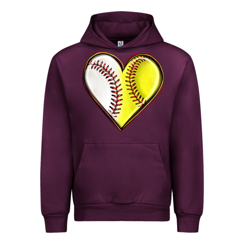 Baseball And Softball Heart Urban Hoodie by texasbilliewilder | Teevron