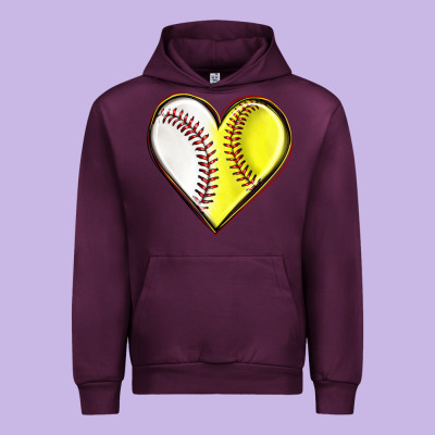 Urban Hoodie baseball and softball heart