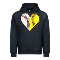 Navy baseball and softball heart Urban Hoodie - texasbilliewilder