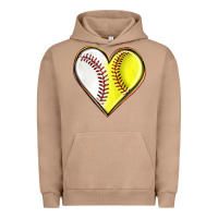 Pigment Burro baseball and softball heart Urban Hoodie - texasbilliewilder