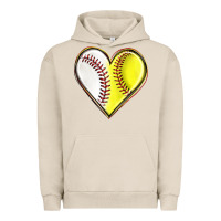 Pigment French Oak baseball and softball heart Urban Hoodie - texasbilliewilder