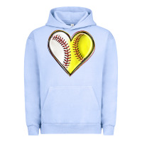 Pigment Grape Ice baseball and softball heart Urban Hoodie - texasbilliewilder
