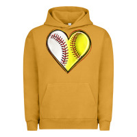 Pigment Peanut Butter baseball and softball heart Urban Hoodie - texasbilliewilder
