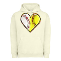 Pigment Pistachio baseball and softball heart Urban Hoodie - texasbilliewilder