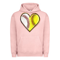 Pigment Salmon baseball and softball heart Urban Hoodie - texasbilliewilder