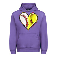 Tulip baseball and softball heart Urban Hoodie - texasbilliewilder