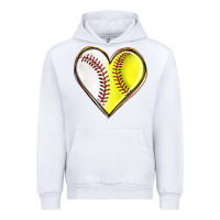 White baseball and softball heart Urban Hoodie - texasbilliewilder