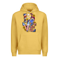 Antique Gold love 4th of july with gnome Premium Hoodie - texasbilliewilder